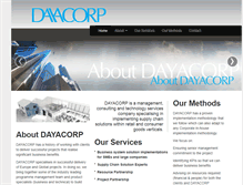 Tablet Screenshot of dayacorp.com